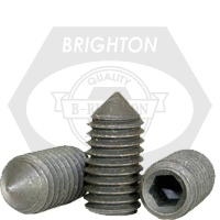Picture of Brighton Best 604128 #6-32X5/8" Non-Standard Socket Set Screws Cone Point Coarse Thermal Black Oxide